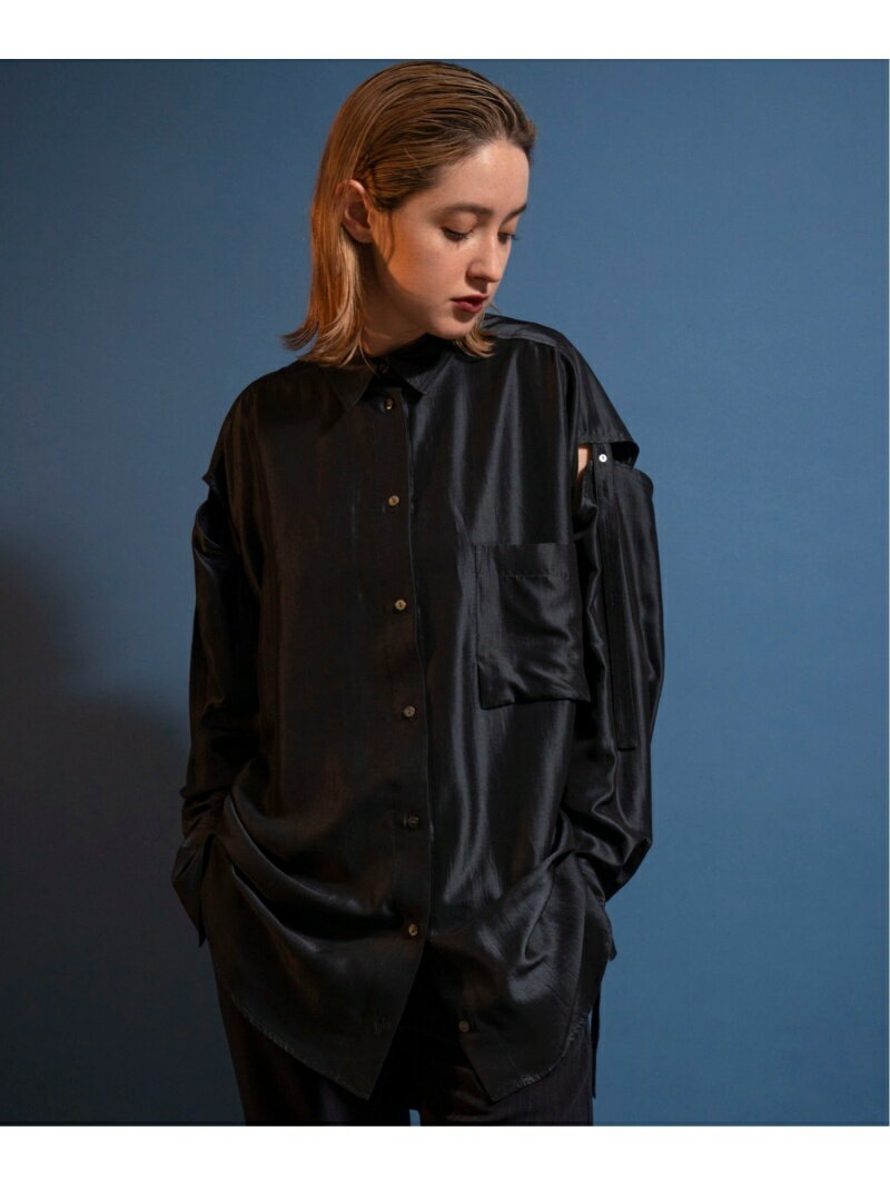 MAISON SPECIAL 2WAYスリーブビッグシャツ メゾンスペシャル トップス シャツ・ブラウス ネイビー ホワイト【送料無料】のサムネイル