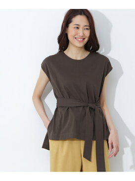 【SALE/50%OFF】NATURAL BEAUTY BASIC オーガニックコットンベルテッドカットソートップス ナチュラルビューティベーシック カットソー カットソーその他 グレー ホワイト ベージュ