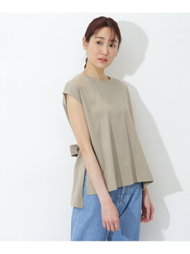 【SALE/50%OFF】NATURAL BEAUTY BASIC オーガニックコットンベルテッドカットソートップス ナチュラルビューティベーシック カットソー カットソーその他 グレー ホワイト ベージュ