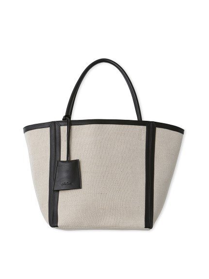 Mila Owen ラインキャンバストートバッグ ミラオーウェン バッグ トートバッグ ブラック ブラウン イエロー【送料無料】のサムネイル