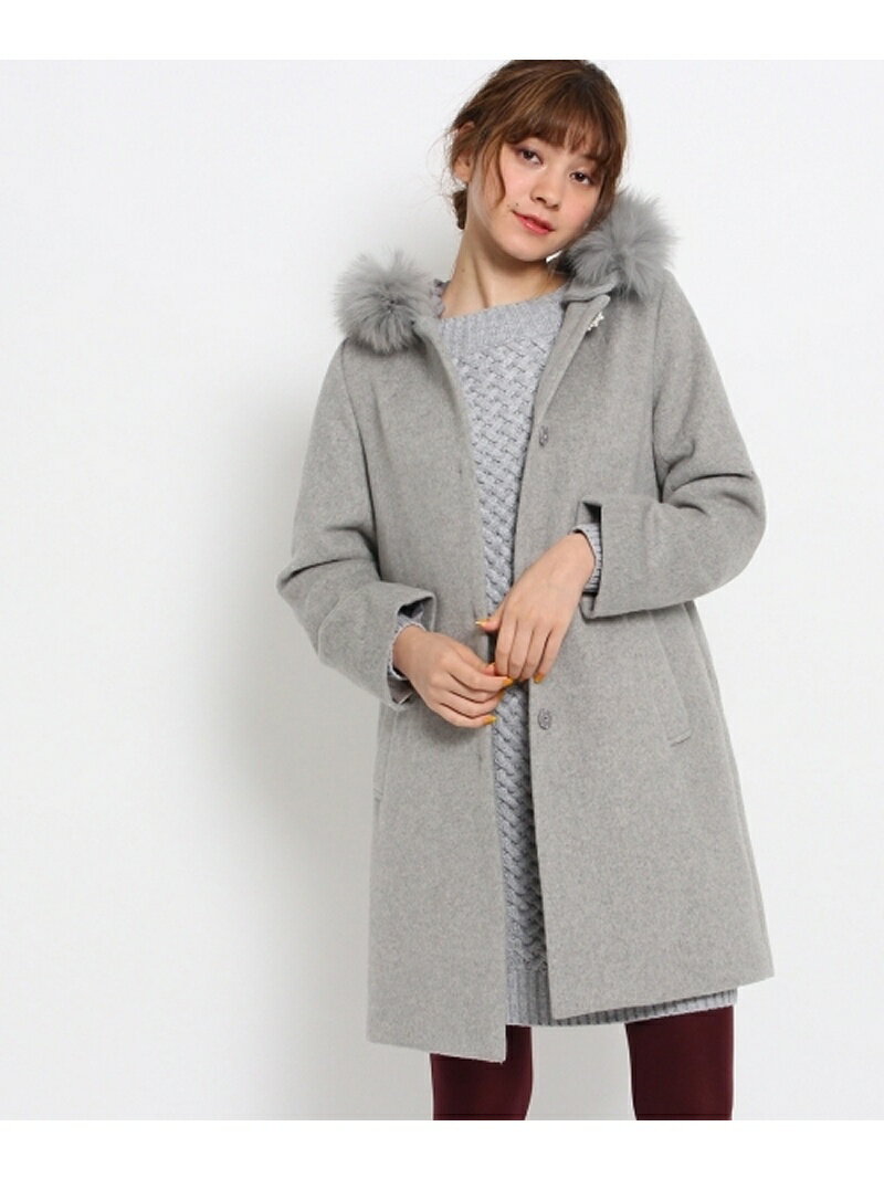 フードファーコート クチュールブローチ【送料無料】