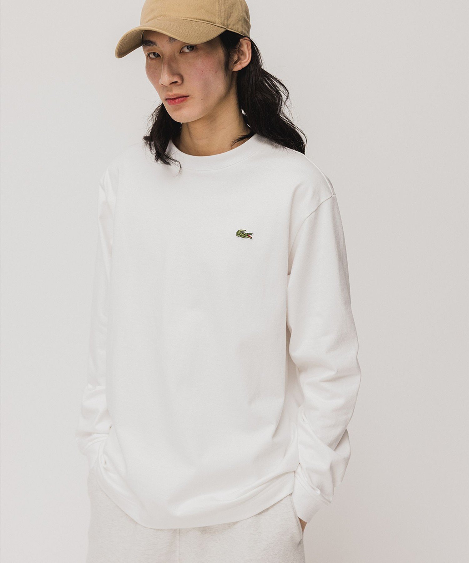 ビームス 【SALE／30%OFF】BEAMS LACOSTE for BEAMS / 別注 ロゴ ロングスリーブ Tシャツ ビームス メン トップス カットソー・Tシャツ【送料無料】