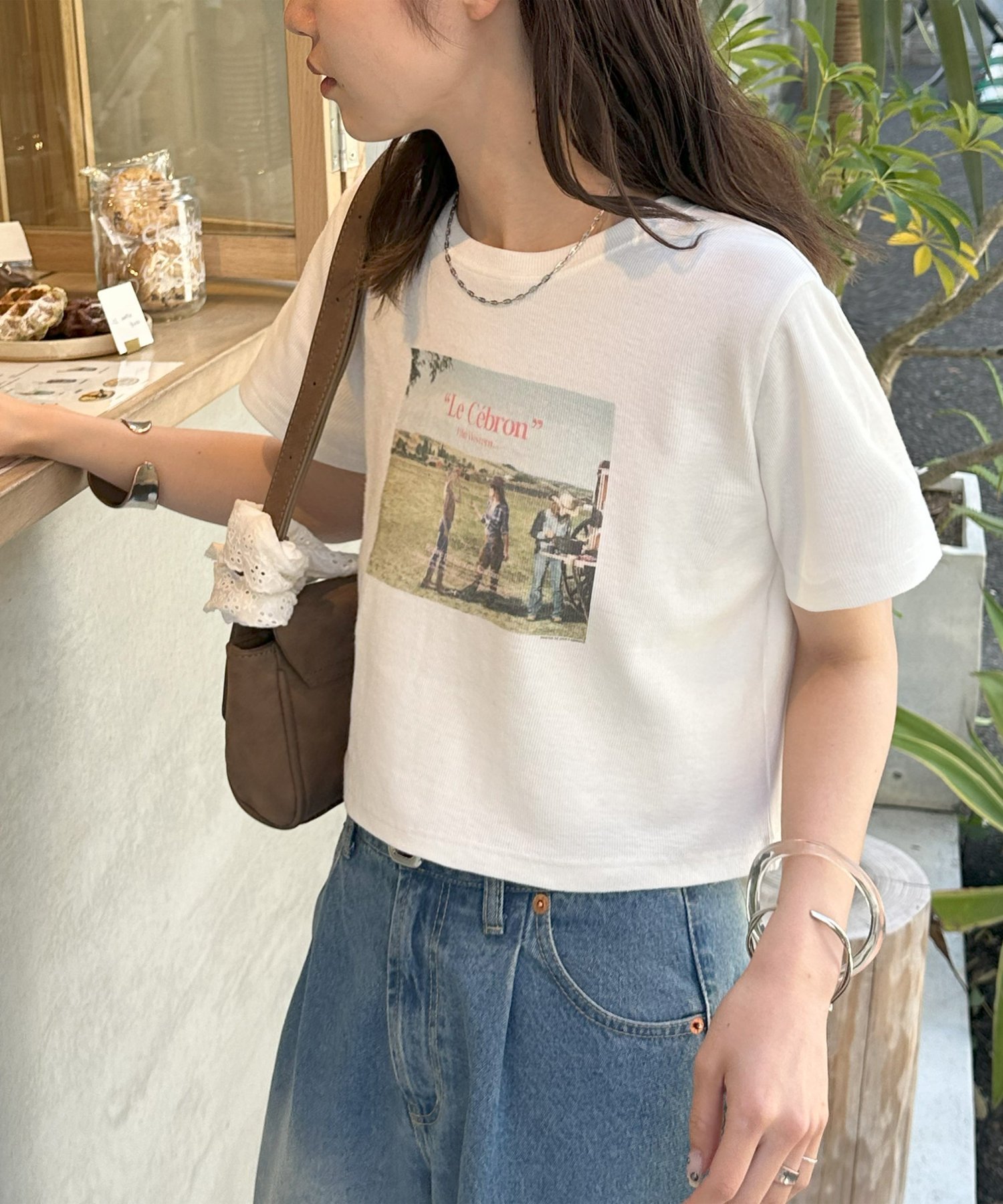 Discoat 【umm.】リブグラフィックT ディスコート トップス カットソー・Tシャツ ホワイト【送料無料】のサムネイル