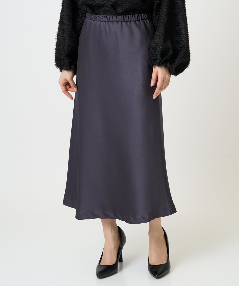 【SALE／40%OFF】MICHEL KLEIN（小さいサイズ） [小さいサイズ][コージーボトム]ヴィンテージサテンスカート メゾンドゥサンク スカート その他のスカート【送料無料】