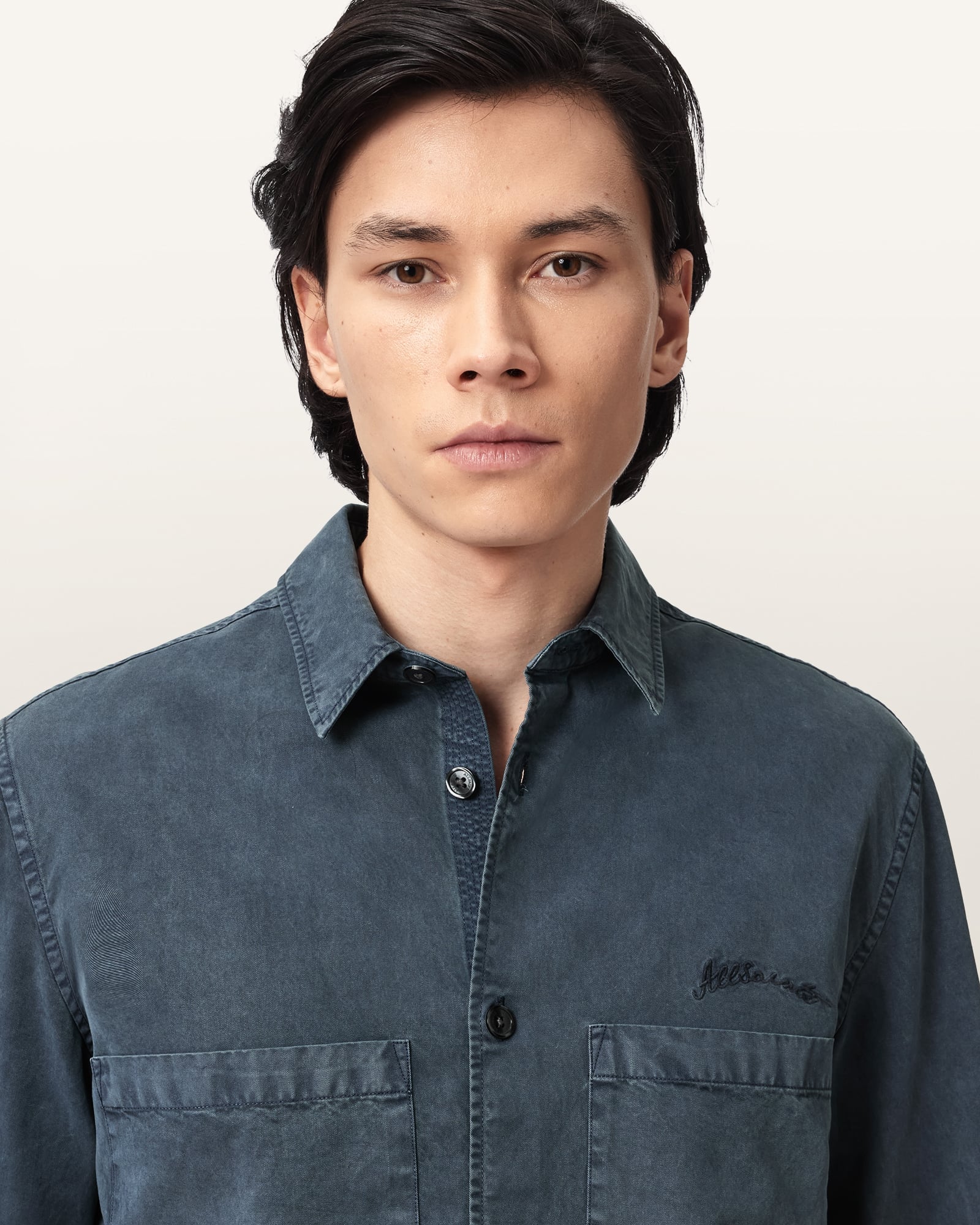ALLSAINTS (M)ROHDI LS OVERSHIRT オールセインツ トップス シャツ・ブラウス ブルー【送料無料】