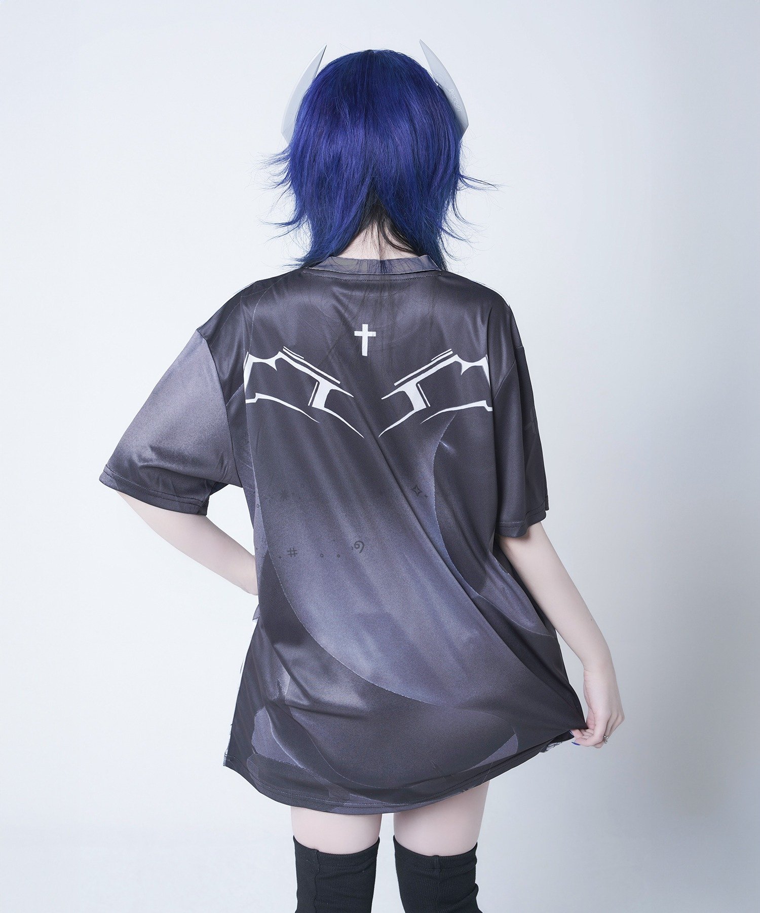 Re:CRYPT モノトーンガール グラフィックTシャツ チームストア トップス カットソー・Tシャツ ブラック
