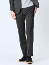 【SALE/41%OFF】m.f.editorial デニム調 スリムフィット ノータックパンツ 黒(セットアップ可能) タカキュー スーツ・フォーマル スーツ...