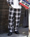 【SALE/44%OFF】FREAK'S STORE T/R CHECK EASY PANT/テトロン チェック イージーパンツ 24SS フリークスストア パンツ その他のパンツ ブルー グリーン ブラック