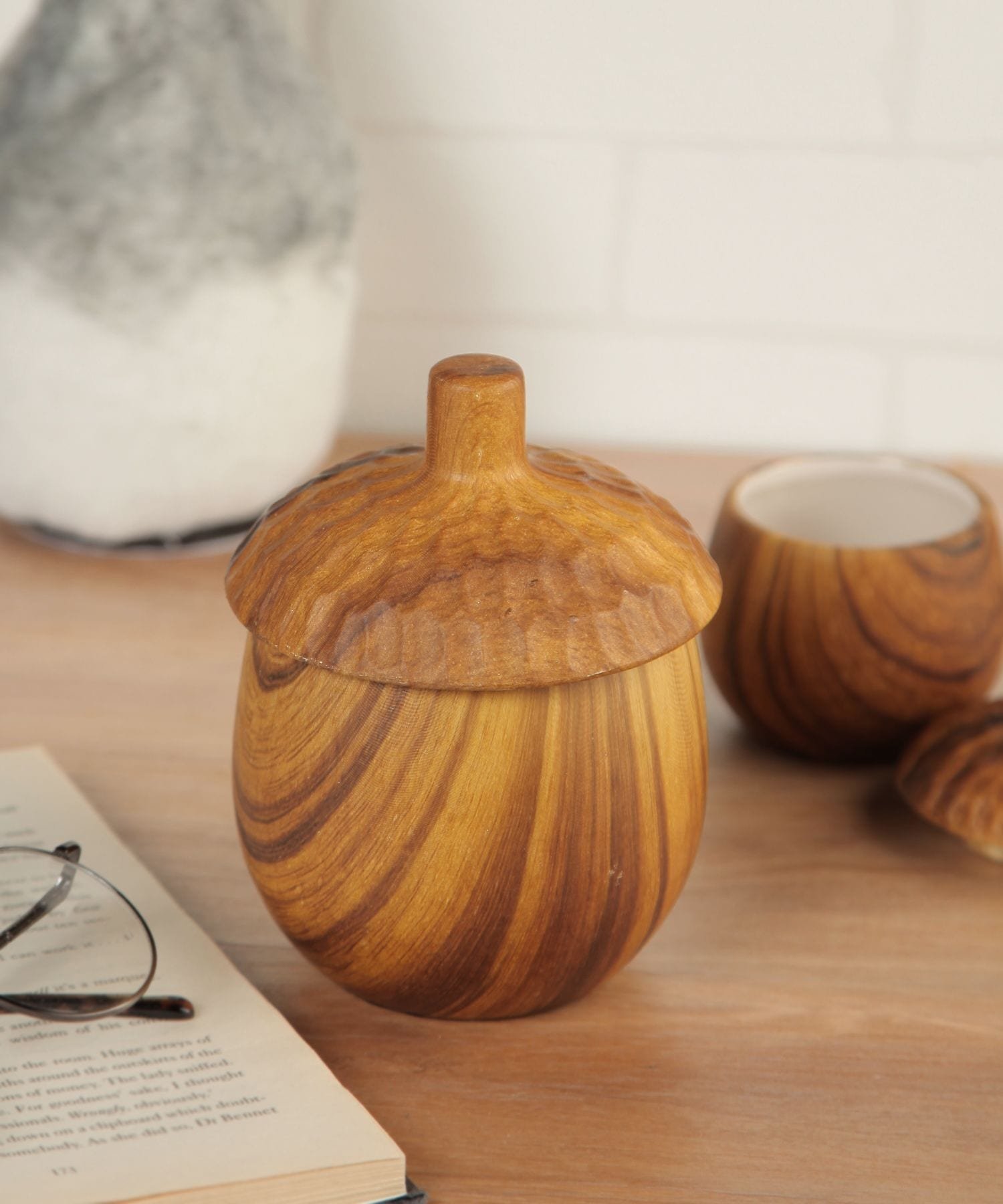 studio CLIP どんぐり小物入れ M【ハロウィン 2024】 スタディオクリップ インテリア・生活雑貨 その他のインテリア・生活雑貨 ブラウン