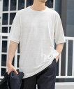 URBAN RESEARCH ROSSO 【予約】『WEB限定』『XLサイズあり』リネン混カノコクルーTシャツ アーバンリサーチロッソ トップス カットソー・Tシャツ ブラウン グレー ブラック カーキグリーン ホワイト【送料無料】