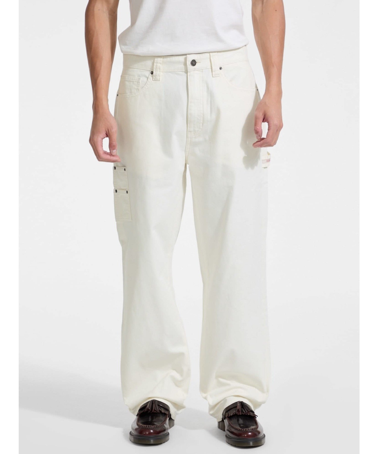 GUESS JEANS カーゴパンツ (M)Carpenter Pant ゲス パンツ その他のパンツ カーキグリーン ホワイト ベージュ