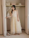 【SALE/30%OFF】Olu. ボリュームチュールキャミワンピース オルドット ワンピース・ドレス ワンピース ブラック ホワイト【送料無料】