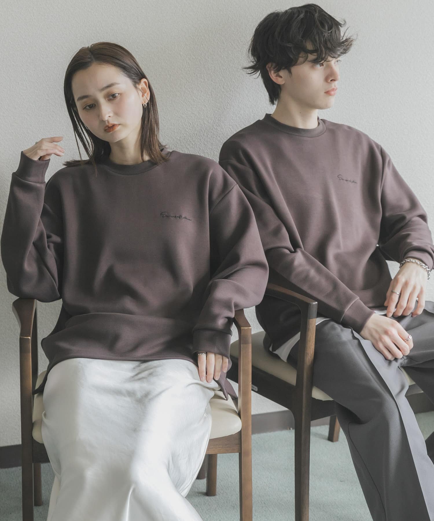 SENSE OF PLACE 『一部WEB限定カラー』『ユニセックス』シシュウダンボールポンチロングスリーブTシャツ センス オブ プレイス トップス カットソー・Tシャツ ホワイト ブラック グリーン ベージュ