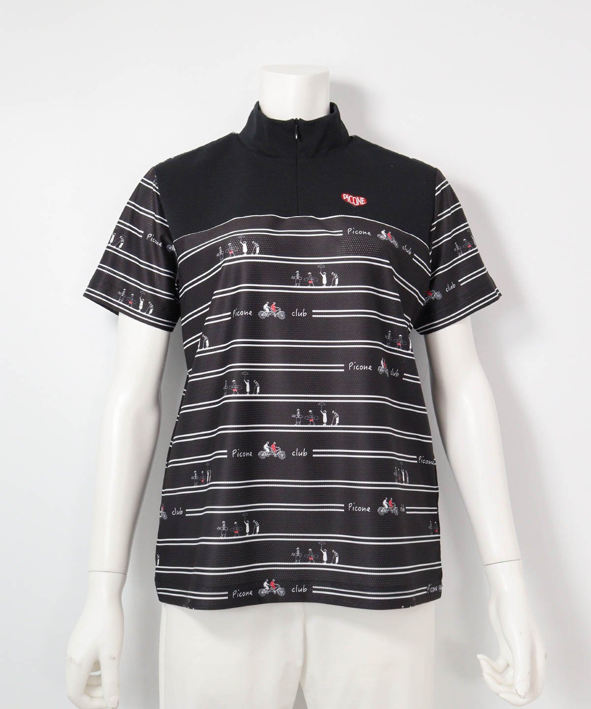 Picone Club 【ピッコーネクラブ公式】ピコボーダーUVジッププルオーバー ピッコーネクラブ トップス カットソー・Tシャツ ブルー ホワイト ブラック【送料無料】