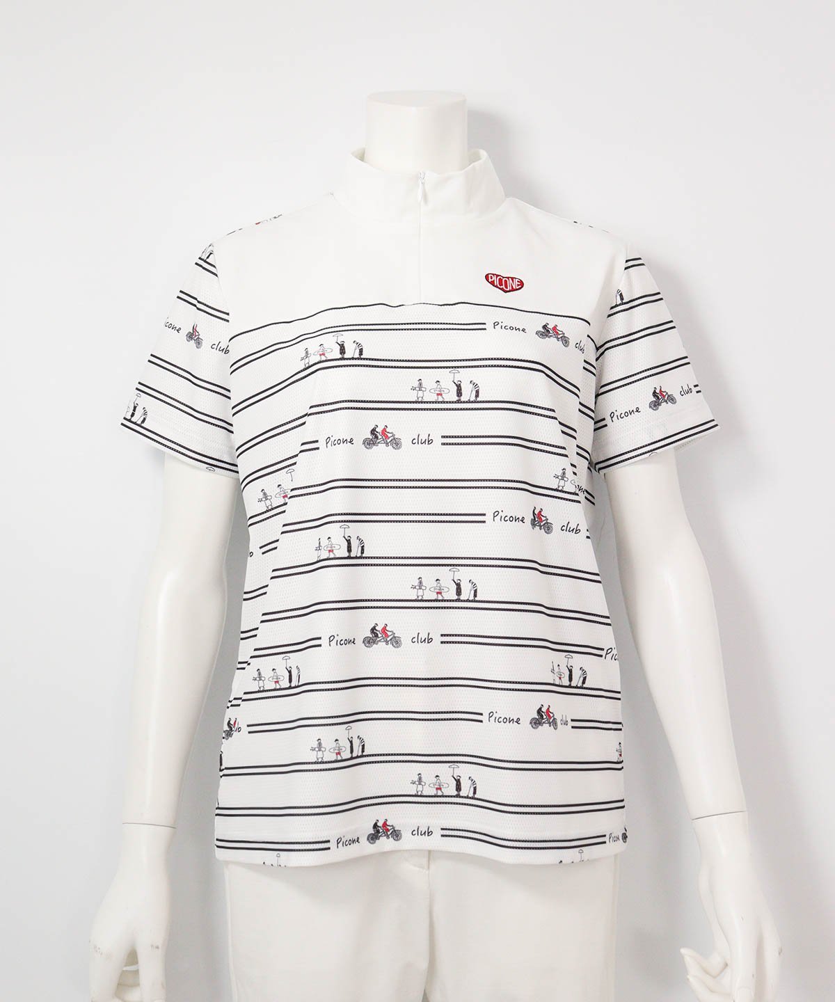 Picone Club 【ピッコーネクラブ公式】ピコボーダーUVジッププルオーバー ピッコーネクラブ トップス カットソー・Tシャツ ブルー ホワイト ブラック【送料無料】
