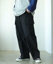 ビームス 【SALE／60%OFF】BEAMS MEN Dickies(R) * BEAMS / 別注 Loose Polyester Cargo Pants ビームス アウトレット パンツ その他のパンツ ブラック ベージュ【送料無料】