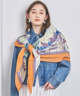 UNITED ARROWS 【別注】<manipuri>C/SI ストール ユナイテッドアローズ ファッション雑貨 マフラー・ストール・ネックウォーマー オレンジ ピンク イエロー ブルー【送料無料】