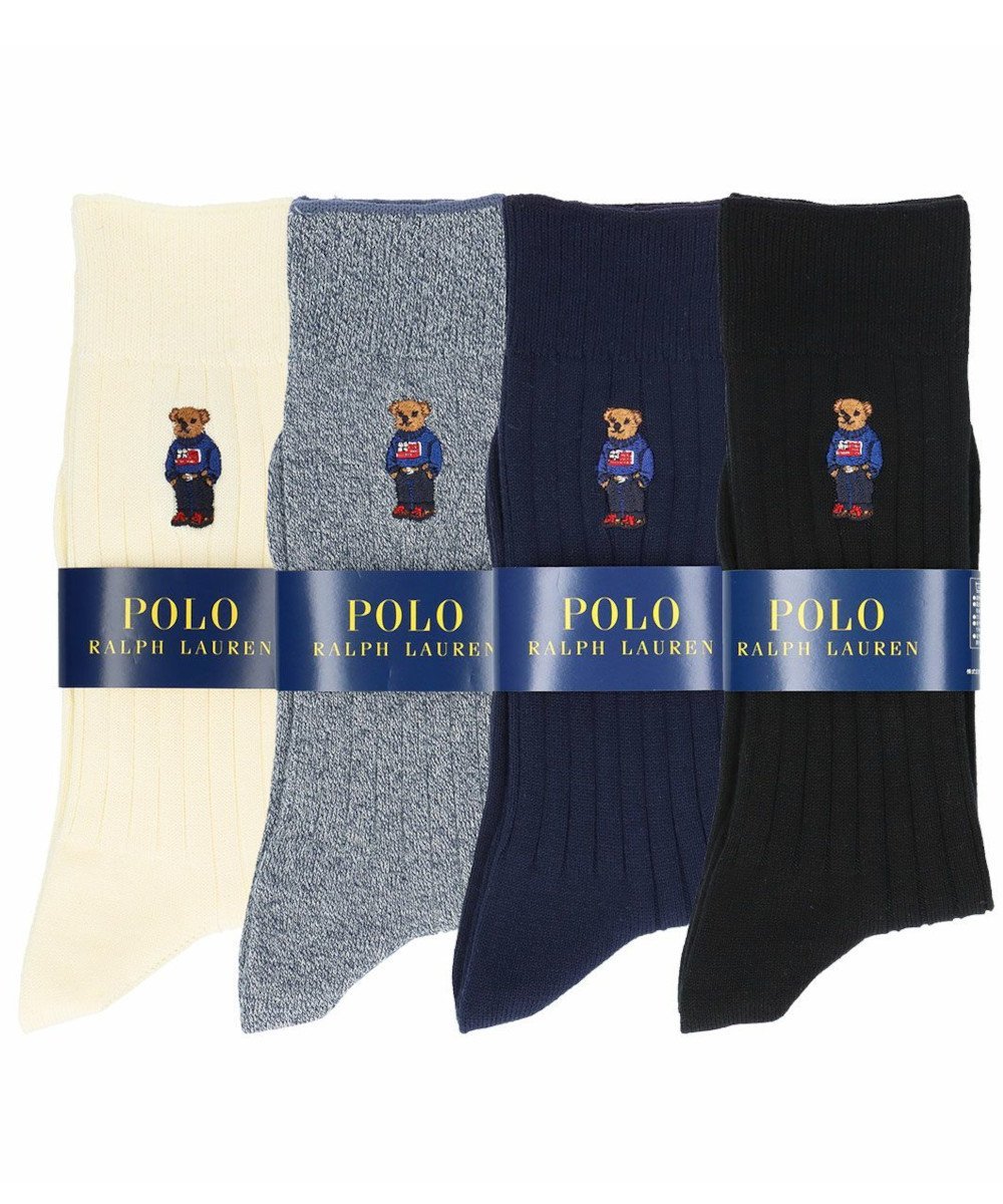 ラルフローレン 靴下 メンズ POLO RALPH LAUREN メンズ ポロベア リブソックス ナイガイ 靴下・レッグウェア 靴下