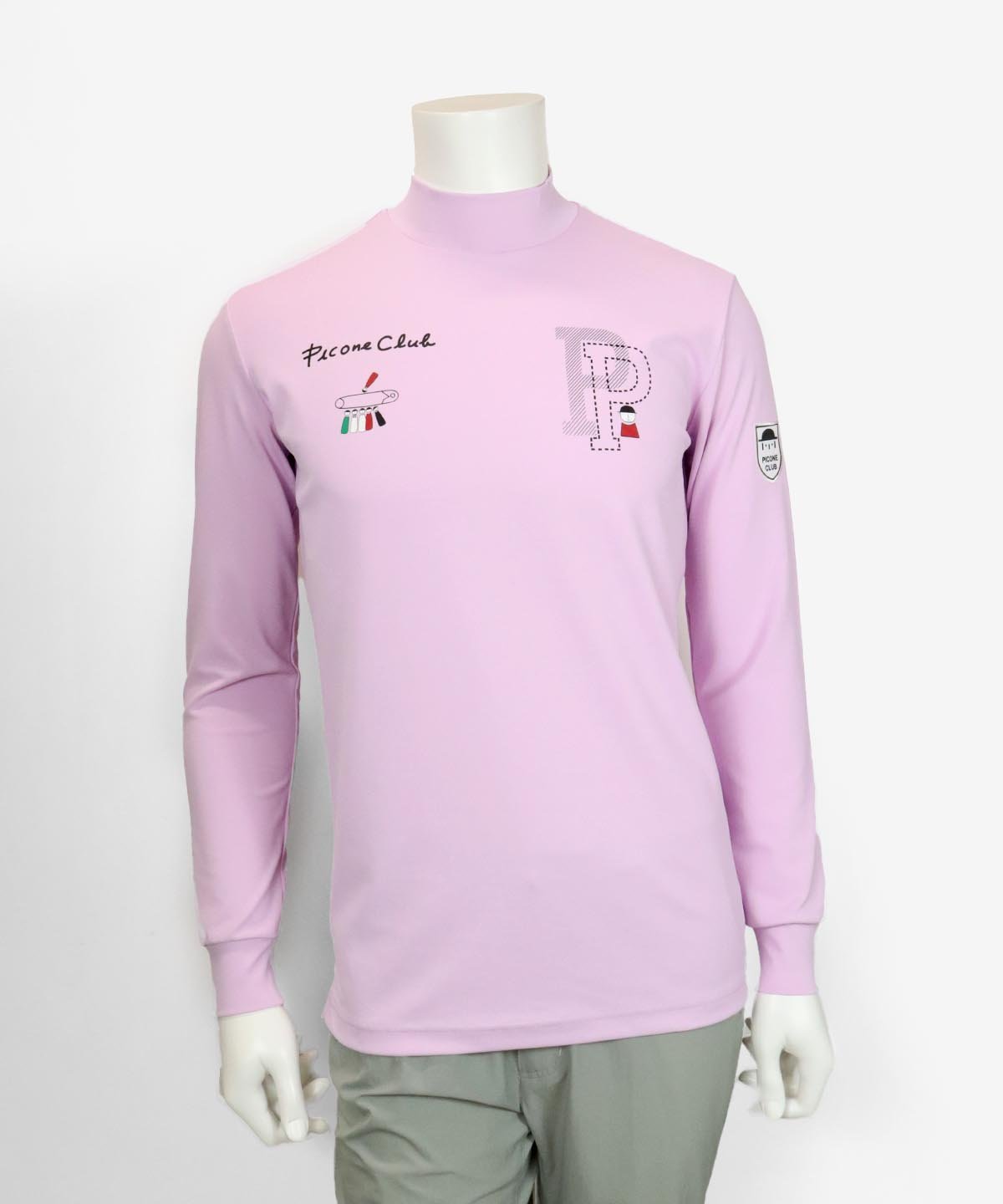 【SALE／40%OFF】Picone Club 【メンズ】UV速乾ハイネックプルオーバー ピッコーネクラブ トップス カットソー・Tシャツ ホワイト ブラック ピンク【送料無料】