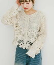 【SALE/33%OFF】URBAN RESEARCH ITEMS フラワーモチーフニットカーディガン アーバンリサーチアイテムズ トップス カーディガン ベー...