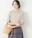 NEWYORKER WOMEN L-SIZE 【L】リネンライクワッフル クルーネック5分袖カーディガン ニューヨーカー エルサイズ トップス カーディガン ベ...