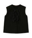 TOMORROWLAND collection バスクジャージー ノースリーブプルオーバー トゥモローランド トップス カットソー・Tシャツ ホワイト ブラック【送料無料】