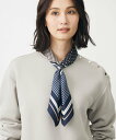 J.PRESS 【洗える】houndstooth スクエア スカーフ ジェイプレス ファッション雑貨 スカーフ・バンダナ ネイビー ブラウン【送料無料】