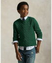 POLO RALPH LAUREN (ボーイズ 8才~20才)ケーブルニット コットン セーター ラルフローレン トップス ニット グリーン【送料無料】