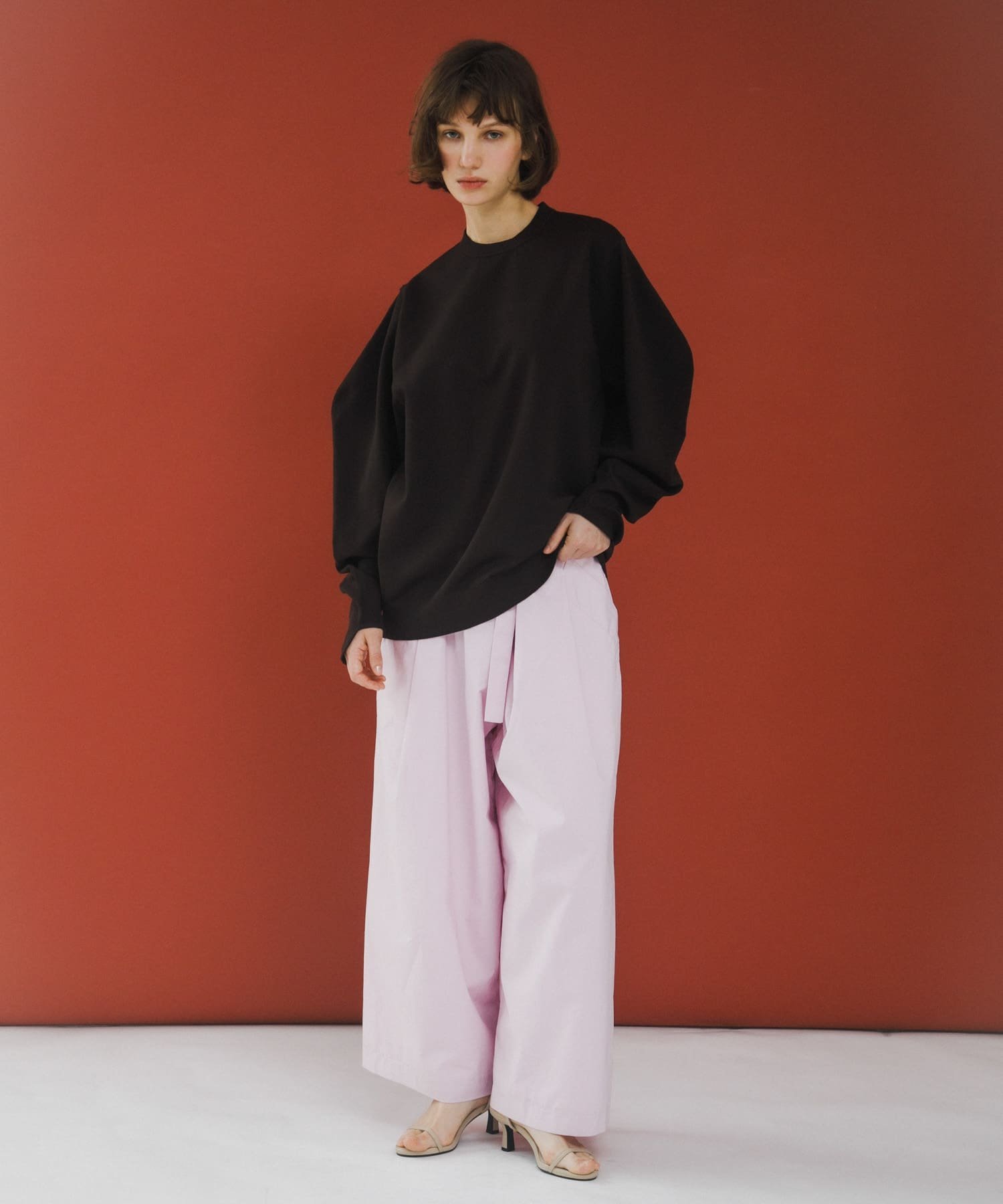 LAATO crew neck knit ラート トップス ニット ブラウン