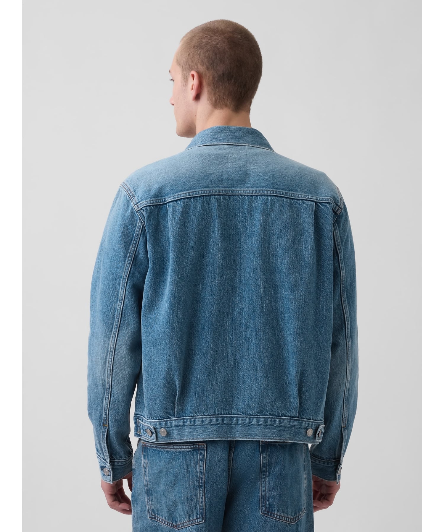 GAP (U)リラックスフィット アイコンデニムジャケット ギャップ ジャケット・アウター デニムジャケット ブルー【送料無料】
