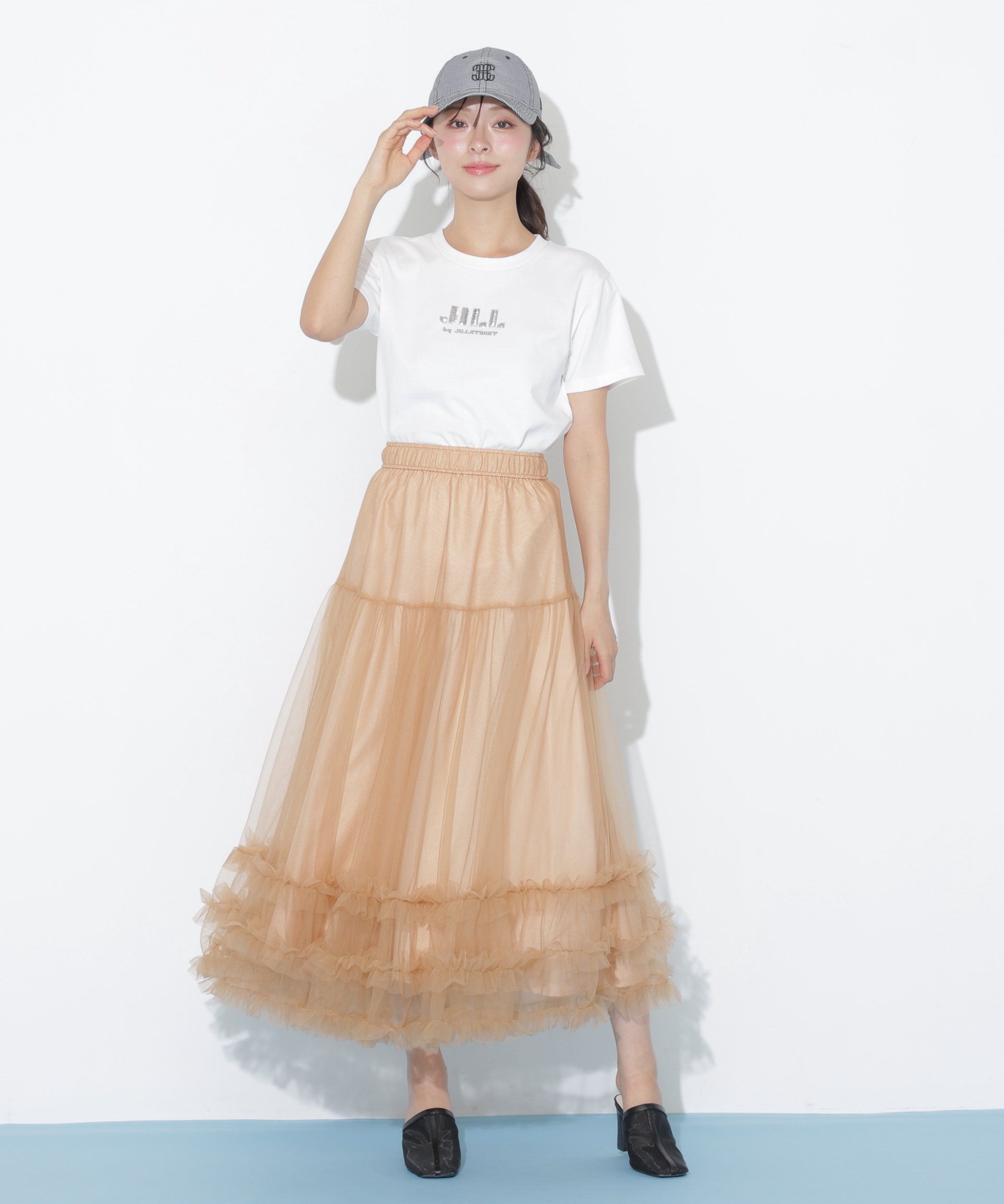 JILL by JILL STUART 裾フリルチュールスカート ジル バイ ジル スチュアート スカート その他のスカート ベージュ グレー ホワイト
