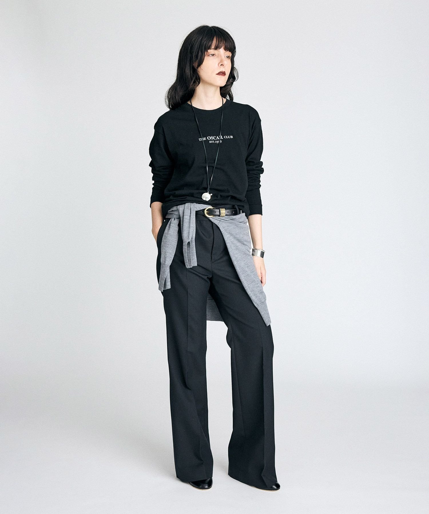 【raspail】ウールトラウザーズ ブリル パンツ スラックス・ドレスパンツ ブラック