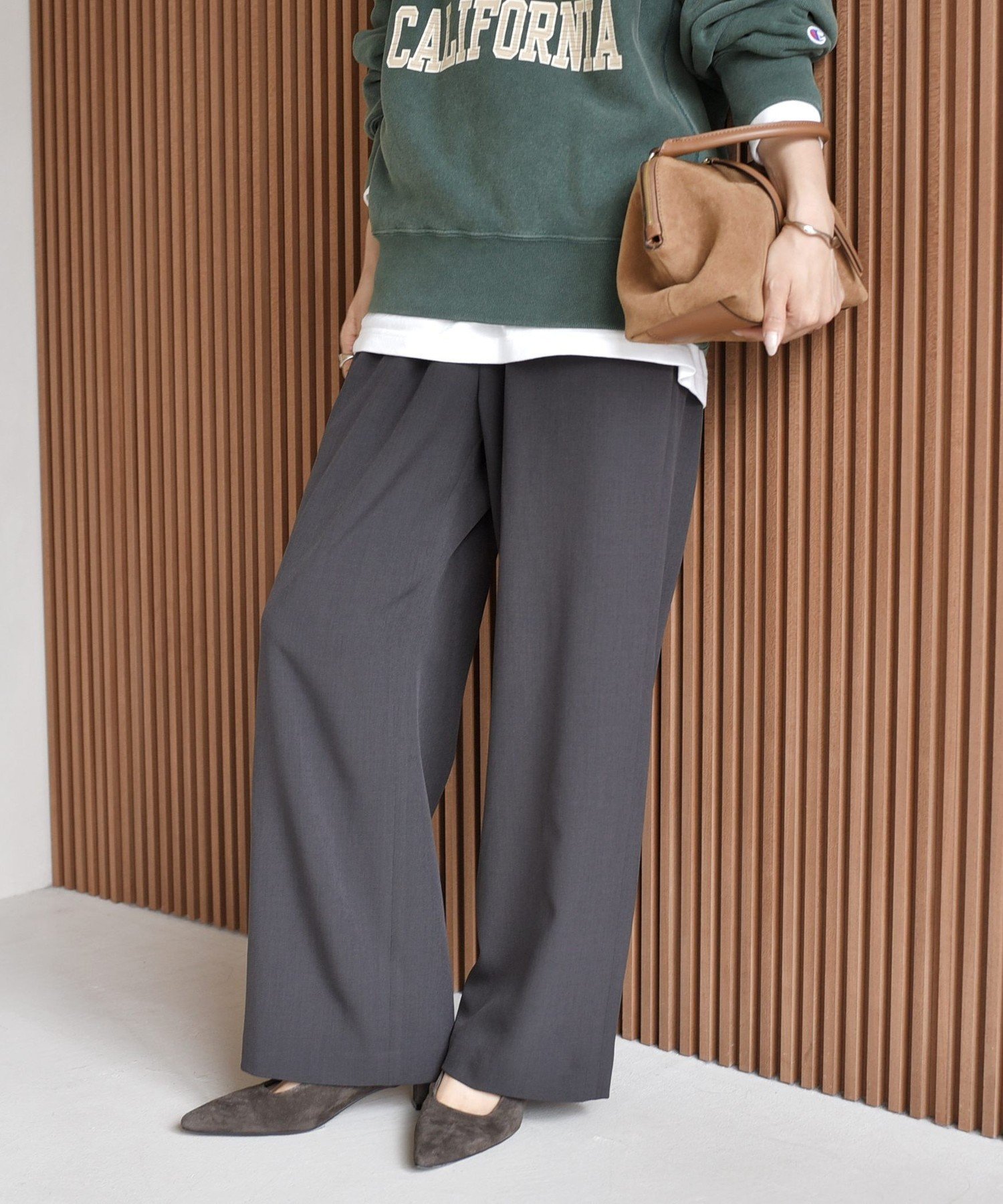 SHIPS WOMEN 《予約》＜UVカット/防シワ/手洗い可能＞梳毛 ドロスト パンツ シップス パンツ その他のパンツ ベージュ ブラウン【送料無料】