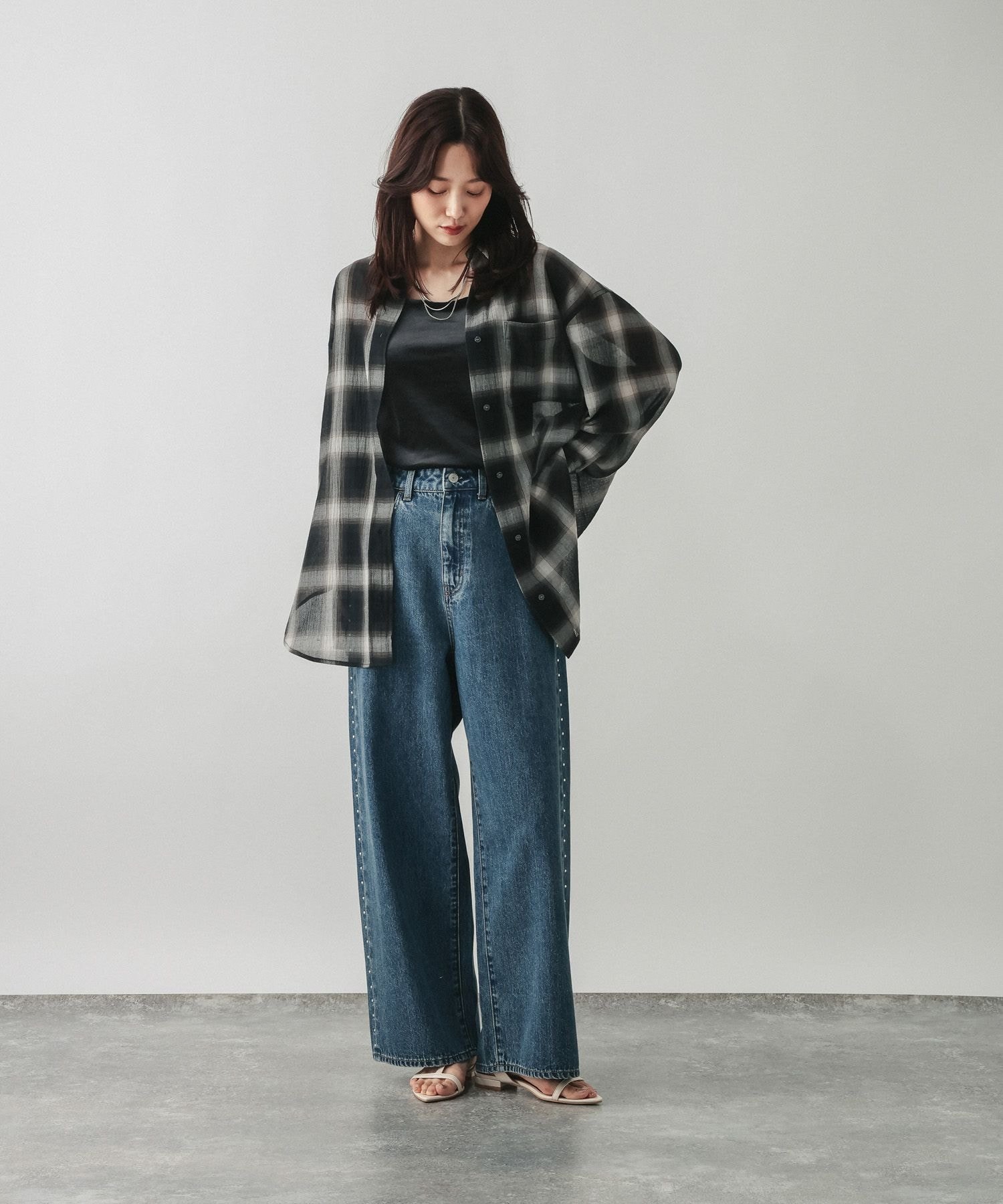 GLOBAL WORK ベロアカップ付きキャミ/1051642 グローバルワーク トップス その他のトップス ブラック グレー stylife-15804523 Rakuten Fashion サンプル画像3