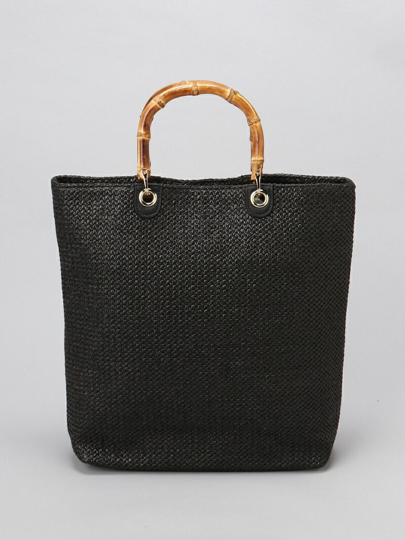 【SALE／30%OFF】MONICA バンブーハンドルたて型A4トート モニカ バッグ トートバッグ ブラック グレー ベージュ【送料無料】のサムネイル