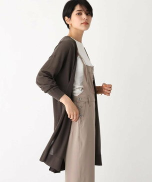 【SALE/33%OFF】OPAQUE.CLIP アセテートコットン天竺 ロングカーディガン【WEB限定カラー・サイズ】 オペークドットクリップ ニット カーディガン ブラック ブラウン ベージュ ホワイト グリーン