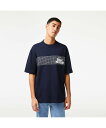 ラコステ 服 メンズ 【SALE／40%OFF】LACOSTE クラシックテニスプリントルーズフィットTシャツ ラコステ トップス カットソー・Tシャツ ネイビー グリーン ホワイト【送料無料】