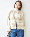 シップス コート レディース 【SALE／30%OFF】SHIPS WOMEN 【SHIPS別注】John branigan:ツイード 羽織り ジャケット ◇ シップス ジャケット・アウター ノーカラージャケット ベージュ ホワイト グリーン【送料無料】