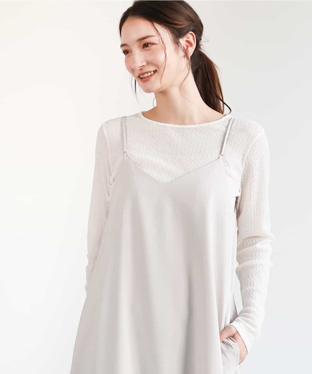 MK MICHEL KLEIN ポコポコシアーカットソー/洗える エムケーミッシェルクラン トップス カットソー・Tシャツ イエロー ホワイト ブラック
