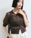 【SALE/30%OFF】VIS 【WEB限定】シアーボーダーサマーポロニット ビス トップス ニット ブラック