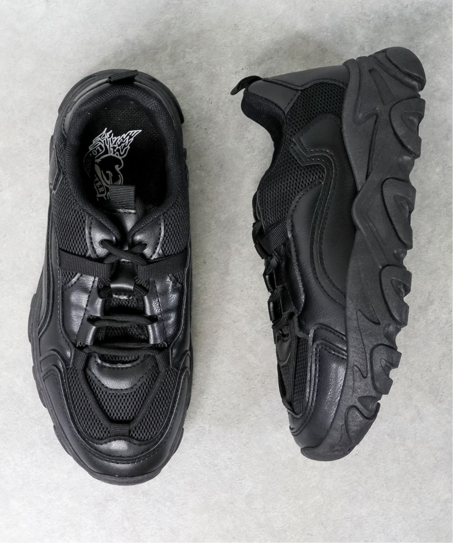 【SALE/20%OFF】LOVEHUNTER 3.5cmヒール ワンピース 韓国ファッション 厚底ダッドスニーカー ☆1578 サンエーフットウェアー シュー...