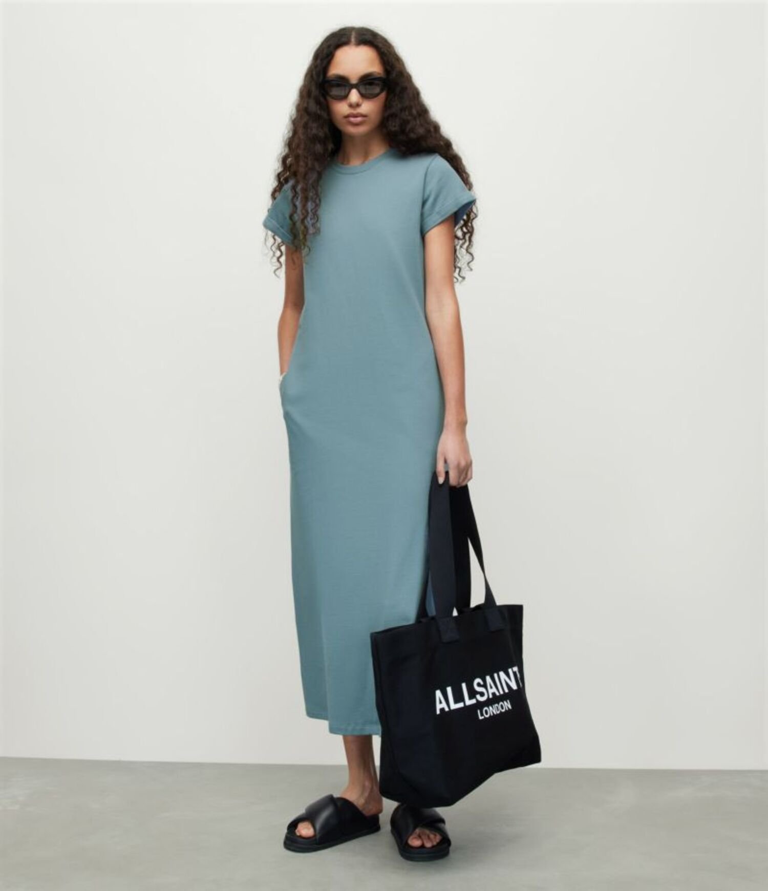 【SALE/50%OFF】ALLSAINTS (W)ANNA MAXI DRESS オールセインツ ワンピース・ドレス ワンピース ブルー【送料無料】