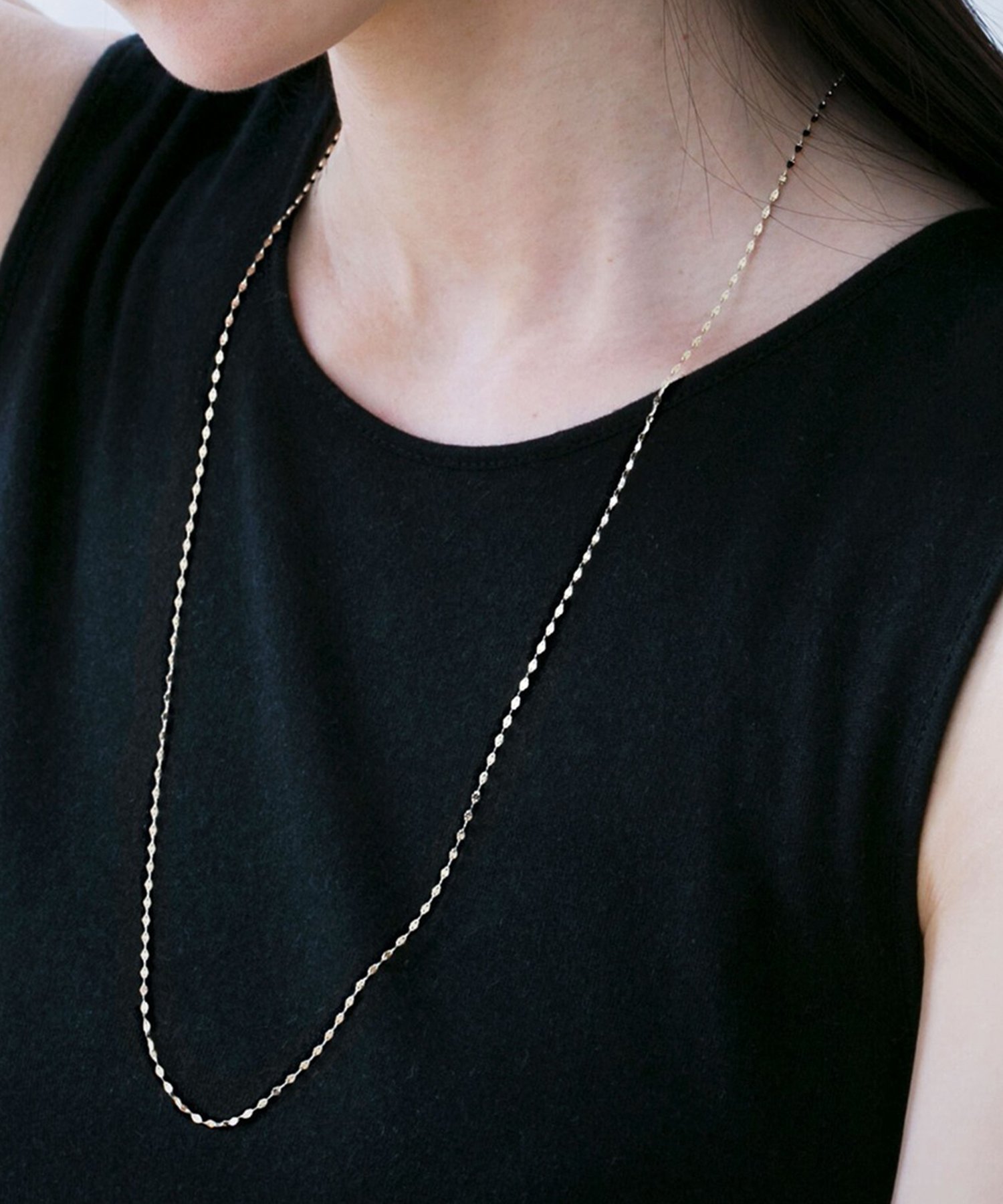 les bon bon les bon bon/sunlight long necklace white gold サンライトロングネックレス ホワイトゴールド K10 10K ジュエリー ギフト ルボンボン BOB93 セットアップセブン アクセサリー・腕時計 ネックレス シルバー【送料無料】