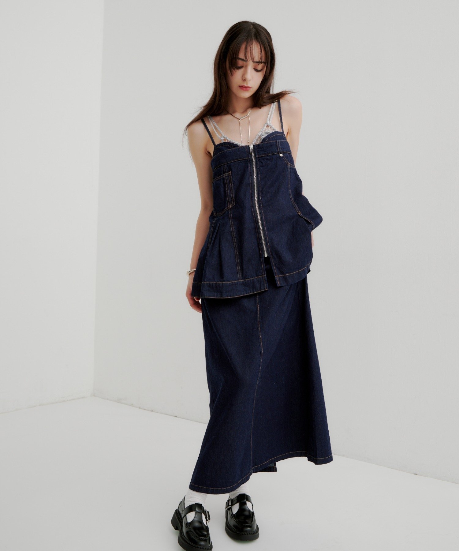 【SALE／30%OFF】B'2nd AULA AILA(アウラ アイラ)別注デニムワンピース ビーセカンド ワンピース・ドレス ワンピース ブラック ブルー【送料無料】