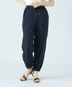 【SALE/30%OFF】BEAMS HEART WOMEN 【洗濯機洗い可】麻調 ジョグ パンツ 25SS イージーパンツ ビームス ハート パンツ その他のパンツ ネイビー カーキグリーン ベージュ【送料無料】