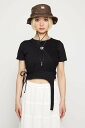 【SALE/20%OFF】LAGUA GEM RIB DOCKING WRAP トップス ラグア ジェム トップス カットソー・Tシャツ グレー ブラック【送料無料】