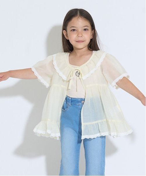 【SALE／30%OFF】Lycee mine シアーギャザートップス ナルミヤオンライン トップス シャツ・ブラウス ..