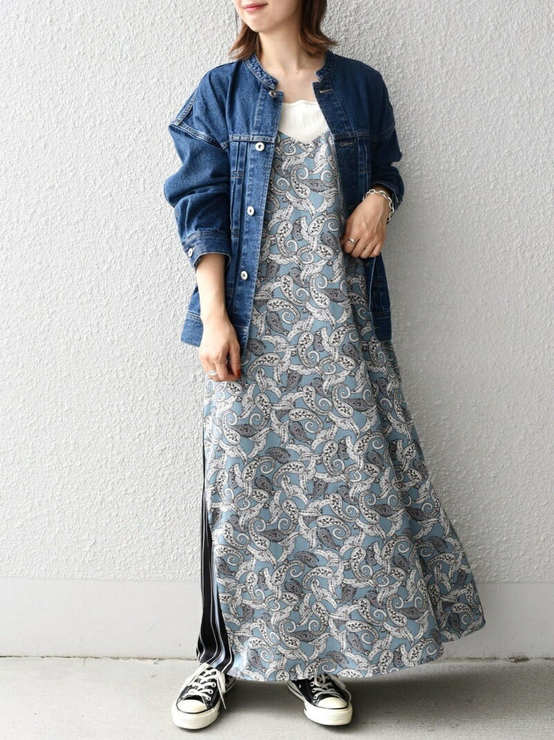【SALE／50%OFF】SHIPS WOMEN 【SHIPS別注】MAISON No.8:キャミワンピース シップス ワンピース・ドレス ワンピース ブルー ネイビー【送料無料】のサムネイル