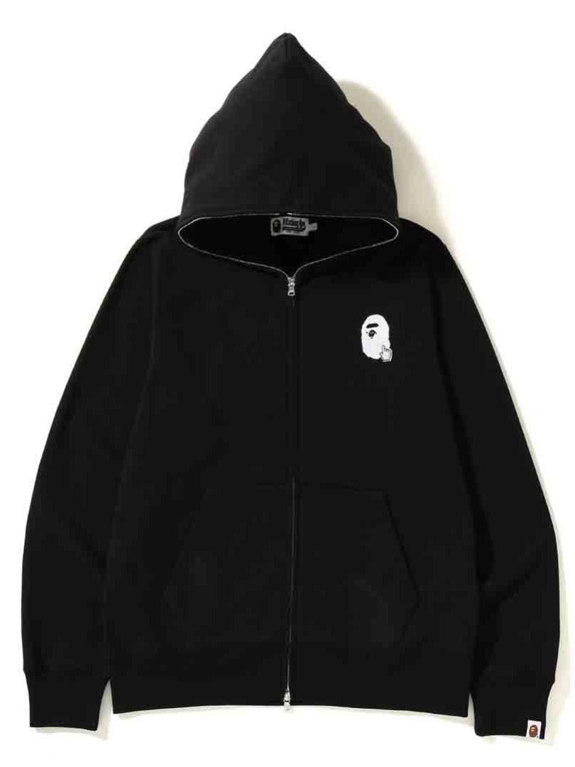 A BATHING APE BAPE ONLINE FULL ZIP HOODIE M BAPEC ア ベイシング エイプ トップス パーカー フーディー ブラック グレー【送料無料】