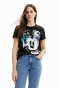 【SALE／50 OFF】Desigual アーティ ミッキーマウスTシャツ デシグアル トップス カットソー Tシャツ ブラック ホワイト レッド【送料無料】